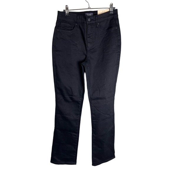 NYDJ High Rise Billie Mini Bootcut Jean - Black NWT SIZE 6 PETITE - Picture 4 of 9
